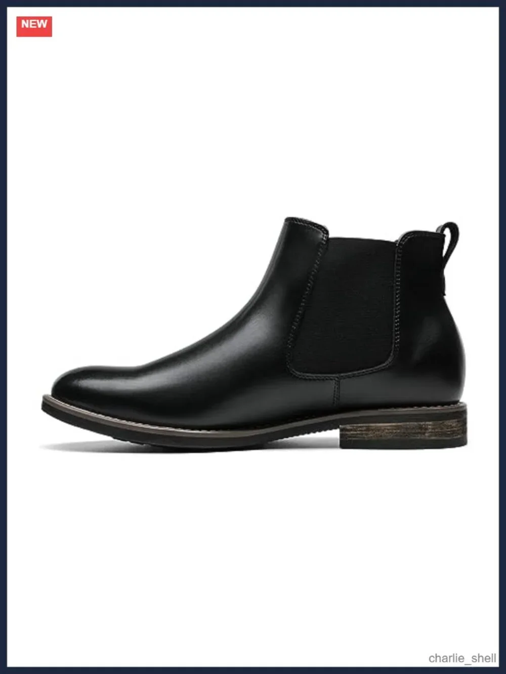 Men's Chelsea Ankle Dress Boots Faux Leather Smart Casual